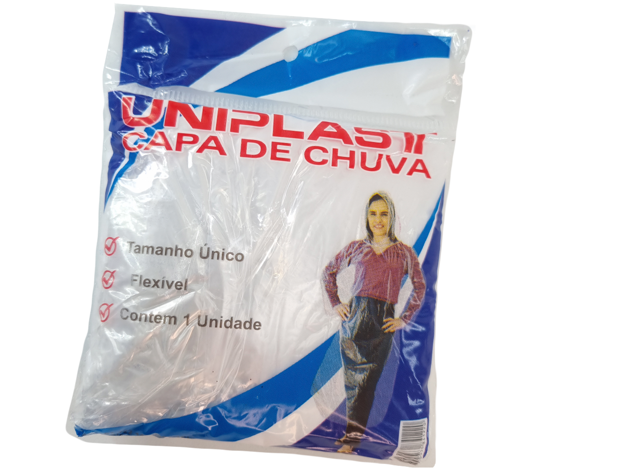 pacote individual de capa de chuva descartável